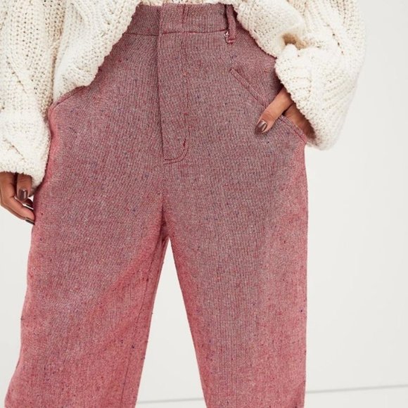 NEW Free People Selina Tweed Trousers WideLeg Pant - Picture 3 of 7